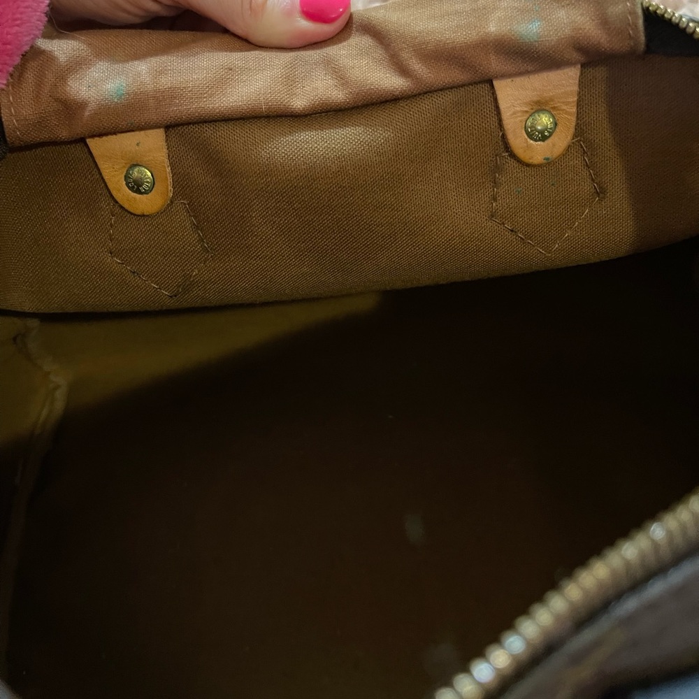 Louis Vuitton Brown Monogram Satchel with Gold Accents - Picture 8 of 15